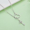 Collar de mujer con corazón y llave 3