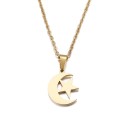 Collar de mujer con estrella y luna D358 3