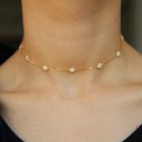 Collar de mujer con flores J83 3