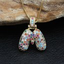 Collar de mujer con letra del alfabeto D352 17