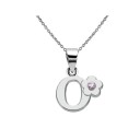 Collar de mujer con letra y flor. 20