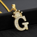 Collar de mujer con letras y corona 9