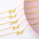 Collar de mujer con letras y mariposas 6