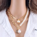 Collar de perlas macizas para mujer G747 1