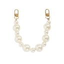 Collar de perlas para bolso con perlas grandes y pequeñas 23 cm Cierre de mosquetón Asa elegante para bolso Correa de repuesto para bolso 1