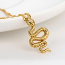 Collar de serpiente retorcida para mujer 4