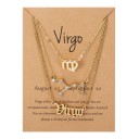 Collar de signo del zodiaco para mujer 3 piezas 12