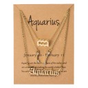 Collar de signo del zodiaco para mujer 3 piezas 1