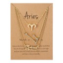 Collar de signo del zodiaco para mujer 3 piezas 2