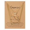 Collar de signo del zodiaco para mujer 3 piezas 5