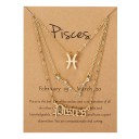 Collar de signo del zodiaco para mujer 3 piezas 8