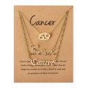 Collar de signo del zodiaco para mujer 3 piezas 3