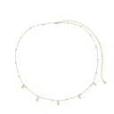 Collar de vientre dorado alrededor de la cintura 70 + 25 cm Joyería corporal sexy para mujeres Accesorio de moda para festivales 2