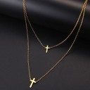 Collar doble de mujer con colgantes D259 2