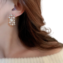 Collar Grandioso de 45 cm y Pendientes Conjunto de Perlas Aleación de Cobre Joya de Boda Ligera de Lujo para Mujeres Accesorio Elegante 5