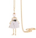 Collar largo de muñeca para mujer 14
