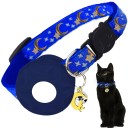 Collare con supporto per AirTag per gatti e cani di piccola taglia Collare regolabile e confortevole con stampa di lune e stelle Varianti 4