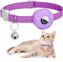 Collare riflettente per gatti con supporto per AirTag Collare di sicurezza con campanella Collare regolabile contro la perdita di animali domestici 7