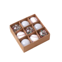 Collectie 9 decoratieve ballen 6 cm Witte onbreekbare Kerstdecoraties om aan de boom te hangen en feestelijke decoratie voor thuis of de feesttafel 3