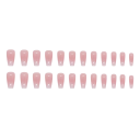 Collection scintillante d'ongles artificiels 24 pcs Forme coffin moyenne Astuces adhésives en acrylique avec effet ombré pour une manucure frappante 3