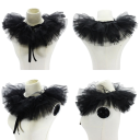 Colletto falso arricciato in rete Accessorio elegante in rete per abiti e bluse Colletto leggero e arioso Per stile moderno e storico Decorazione di moda 1