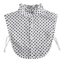 Colletto finto arricciato per donne con pois Colletto rimovibile elegante Colletto decorativo per maglioni bluse abiti 2
