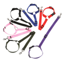 Collier ajustable et ceinture de sécurité pour chiens 2 en 1 en sangle nylonique Protection des animaux de compagnie lors des voyages 1