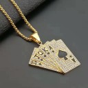 Collier avec des cartes dorées 2
