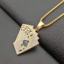 Collier avec des cartes dorées 4