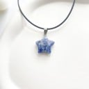 Collier avec étoile colorée en pierre naturelle sur cordon, pendentif en forme d'étoile pour un usage quotidien 3