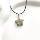 Collier avec étoile colorée en pierre naturelle sur cordon, pendentif en forme d'étoile pour un usage quotidien 7