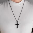 Collier avec pendentif croix D127 3