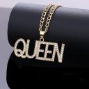 Collier avec pendentif reine et roi 3
