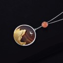 Collier avec pendentif rond D721 4