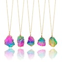 Collier avec pierre colorée 2