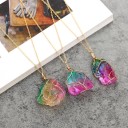 Collier avec pierre colorée 5