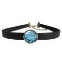 Collier choker en cuir pour femme avec pendentif 4