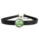 Collier choker en cuir pour femme avec pendentif 2