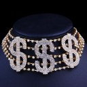 Collier choker femme dollar 5