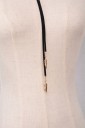 Collier choker long avec plume 1