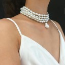 Collier choker perles pour femmes 2