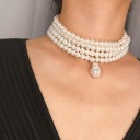 Collier choker perles pour femmes 3
