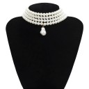 Collier choker perles pour femmes 4