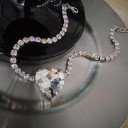 Collier choker pour femme avec cœur D199 1