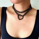 Collier choker pour femme avec cœur D202 1