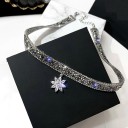 Collier choker pour femme avec fleur 2
