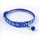Collier coloré réglable pour chats avec clochette Fermeture de sécurité Imprimé de pattes Largeur 1 cm Longueur 19 x 32 cm 8