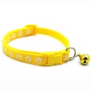 Collier coloré réglable pour chats avec clochette Fermeture de sécurité Imprimé de pattes Largeur 1 cm Longueur 19 x 32 cm 10
