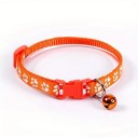 Collier coloré réglable pour chats avec clochette Fermeture de sécurité Imprimé de pattes Largeur 1 cm Longueur 19 x 32 cm 11