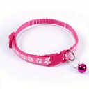 Collier coloré réglable pour chats avec clochette Fermeture de sécurité Imprimé de pattes Largeur 1 cm Longueur 19 x 32 cm 12